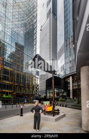 Londres, Royaume-Uni. 27th juin 2023. Phyllida Barlow's Untittitn: Megaphone, 2014 - Sculpture in the City - un sentier de sculpture dans la City de Londres. Crédit : Guy Bell/Alay Live News Banque D'Images