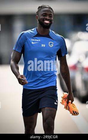 Genk, Belgique. 27th juin 2023. Tolu Arokodare de Genk photographié lors d'une session d'entraînement de l'équipe belge de football de première division KRC Genk, mardi 27 juin 2023 à Genk, pour se préparer à la saison 2023-2024 à venir. BELGA PHOTO JOHAN EYCKENS crédit: Belga News Agency/Alay Live News Banque D'Images