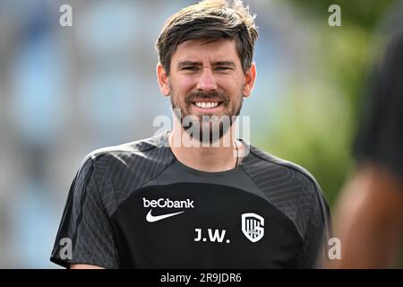 Genk, Belgique. 27th juin 2023. Jan Wuytens de Genk photographié lors d'une session d'entraînement de l'équipe belge de football de première division KRC Genk, mardi 27 juin 2023 à Genk, pour se préparer à la prochaine saison 2023-2024. BELGA PHOTO JOHAN EYCKENS crédit: Belga News Agency/Alay Live News Banque D'Images