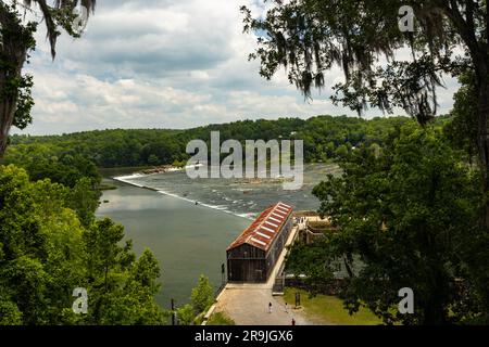 Rapides de la rivière Savannah à Augusta Banque D'Images