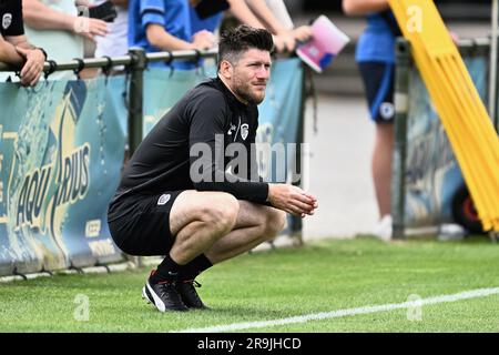 Genk, Belgique. 27th juin 2023. Sébastien Pocognoli photographié lors d'une session de formation de l'équipe belge de football de première division KRC Genk, mardi 27 juin 2023 à Genk, pour se préparer à la prochaine saison 2023-2024. BELGA PHOTO JOHAN EYCKENS crédit: Belga News Agency/Alay Live News Banque D'Images