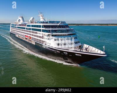 Azamara Pursuit est un bateau de croisière exploité par Azamara Club Cruises. Banque D'Images