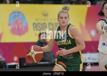 Sydney, Australie. 27th juin 2023. L'équipe de basket-ball féminine de Shula Heal of Australia a vu en action pendant la coupe d'Asie féminine 2023 de la FIBA un match entre l'Australie et le Taipei chinois au Quay Center. Score final; Australie 91:45 Taipei chinois. Crédit : SOPA Images Limited/Alamy Live News Banque D'Images