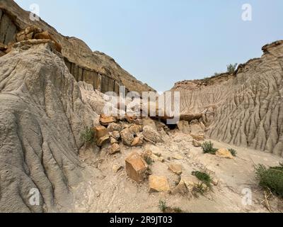 La zone des ballons de canon des collines et des montagnes des badlands dans le parc national Theodore Roosevelt, dans le Dakota du Nord. Banque D'Images