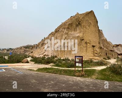 La zone des ballons de canon des collines et des montagnes des badlands dans le parc national Theodore Roosevelt, dans le Dakota du Nord. Banque D'Images