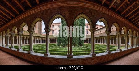 Le Couvent des Jacobins, les cloîtres centraux et les jardins. Banque D'Images