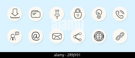 Illustration représentant la communication par e-mail, présentant un écran d'ordinateur ou de smartphone affichant une interface de messagerie avec des messages. Vecteur ligne ico Illustration de Vecteur