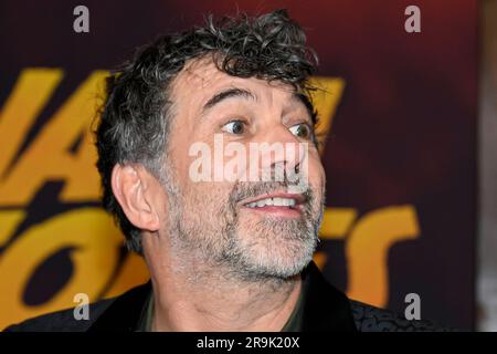 Paris, France. 26th juin 2023. Stephane Plaza participe à la première « Indiana Jones et le cadran du destin » au Grand Rex sur 26 juin 2023 à Paris, France. Crédit : Victor Joly/Alamy Live News Banque D'Images