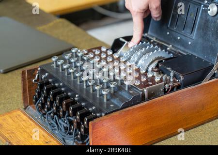 Enigma, la machine de chiffrement allemande créée pour l'envoi de messages pendant la guerre mondiale 2 Banque D'Images