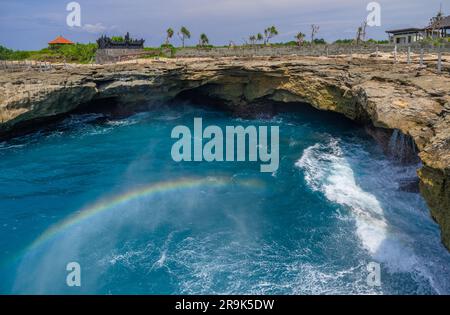 Devil's Tears à Nusa Lembongan Island, Bali, Indonésie Banque D'Images