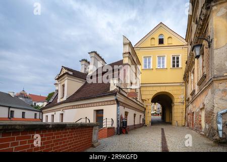 Lublin, Pologne - vue sur la porte historique de la ville de Brama Grodzka Banque D'Images