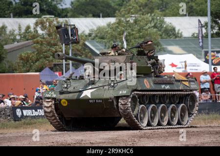 M18 Hellcat Tank Destroyer un chariot de moteur de canon de 76 mm M18 ou M18 GMC. Tankfest 23, Bovington Royaume-Uni Banque D'Images