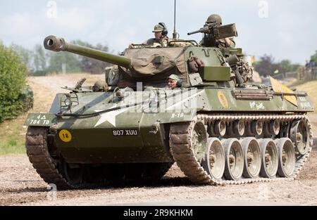 M18 Hellcat Tank Destroyer un chariot de moteur de canon de 76 mm M18 ou M18 GMC. Tankfest 23, Bovington Royaume-Uni Banque D'Images