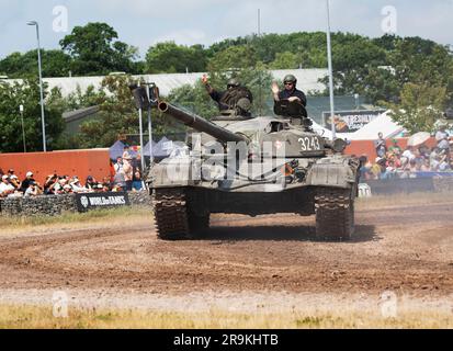 Char de combat principal russe T-72. Tankfestin 23 Bovington Tank Museum, Royaume-Uni Banque D'Images