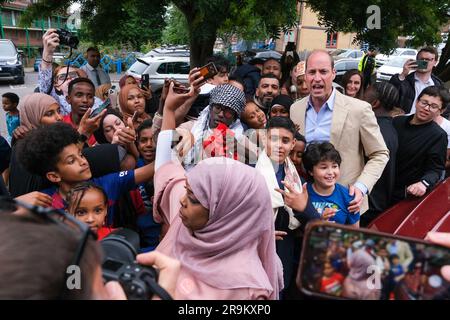 HRH Prince William visite une association caritative pour sans-abri à Sheffield, alors qu'il lance sa nouvelle initiative visant à irradier les sans-abri au Royaume-Uni Banque D'Images