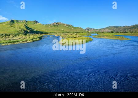 rivière missouri au point de pélican accès de pêche près de hardy, montana Banque D'Images