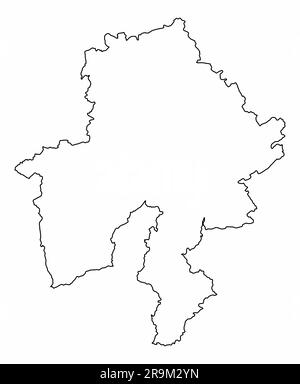 Namur carte contour isolé sur fond blanc, Belgique Illustration de Vecteur