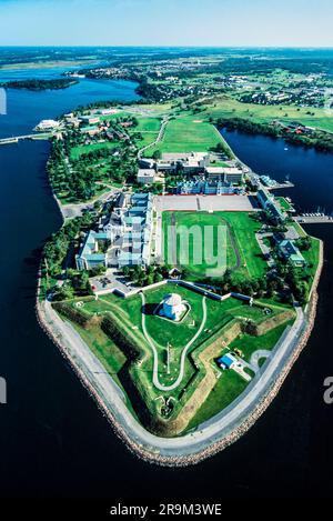 Image aérienne d'Old fort Henry, Kingston (Ontario), Canada Banque D'Images