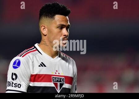 São Paulo (SP), 27/06/2023 - Futebol/SÃO PAULO-TIGRE (ARG) - Luciano do São Paulo - match entre São Paulo x Tigre (ARG), valable pour la sixième partie de la scène de groupe, de la Copa Sudamericana, tenue au stade de Morumbi, zone sud de São Paulo, dans la nuit de ce mardi 27. Banque D'Images