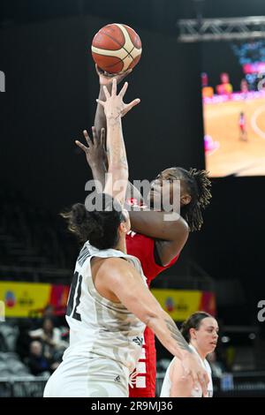 28th juin 2023 ; The Quaycenter, Sydney Olympic Park, Sydney, Nouvelle-Galles du Sud, Australie : coupe de l'Asie FIBA Womens 2023, Nouvelle-Zélande contre Liban ; Banque D'Images