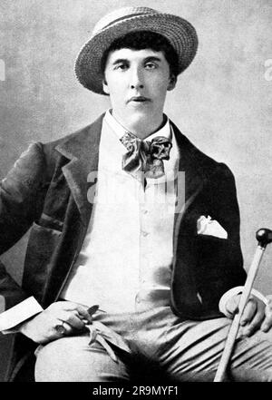 Wilde, Oscar, 16.10.1854 - 30.11.1900, écrivain irlandais, à New York City, été 1883, DROITS-SUPPLÉMENTAIRES-AUTORISATION-INFO-NON-DISPONIBLE Banque D'Images