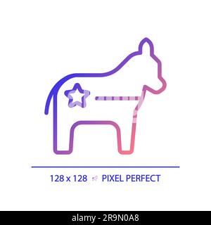 Logo Pixel Perfect gradient Democratic Party Illustration de Vecteur