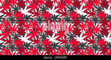 Abstrait coloré Khaki texture Camouflage avec des feuilles de cannabis Seamless motif Vector Illustration Illustration de Vecteur