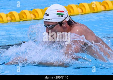 David Verraszto, de Hongrie, est en compétition avec les 400m hommes Medley Heats lors de la rencontre de natation Settecolli 59th au stadio del Nuoto à Rome (I Banque D'Images