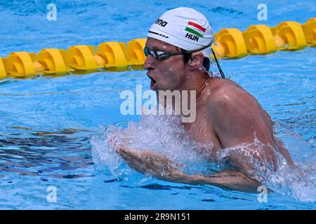 David Verraszto, de Hongrie, est en compétition avec les 400m hommes Medley Heats lors de la rencontre de natation Settecolli 59th au stadio del Nuoto à Rome (I Banque D'Images