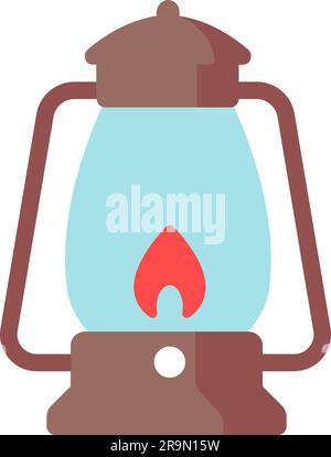 Illustration de l'icône vectorielle de la lanterne ( lumière ) Illustration de Vecteur