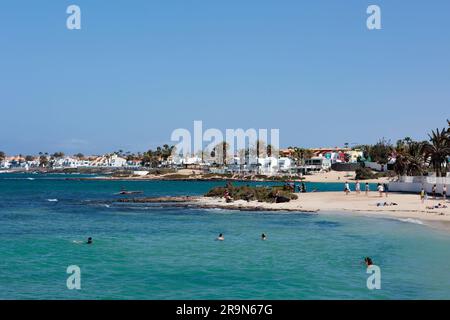 Playa de la Goleta, Corralejo, Fuerteventura Espagne Banque D'Images