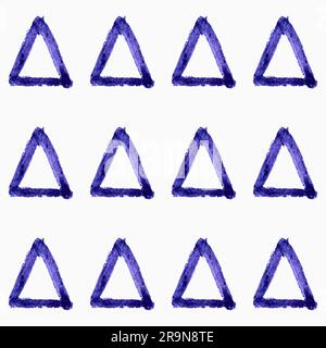Motif vectoriel sans couture avec triangles aquarelle bleu grunge Illustration de Vecteur