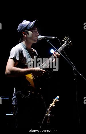 Sufjan Stevens organise un appel photo et une répétition pour les médias avant son concert au Théâtre d'État dans le cadre du Festival annuel de Sydney. Sydney, Australie. 12 janvier 2008. Banque D'Images