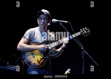 Sufjan Stevens organise un appel photo et une répétition pour les médias avant son concert au Théâtre d'État dans le cadre du Festival annuel de Sydney. Sydney, Australie. 12 janvier 2008. Banque D'Images