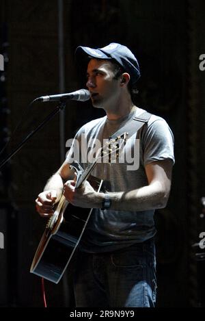 Sufjan Stevens organise un appel photo et une répétition pour les médias avant son concert au Théâtre d'État dans le cadre du Festival annuel de Sydney. Sydney, Australie. 12 janvier 2008. Banque D'Images