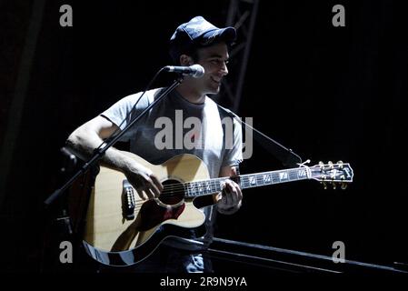 Sufjan Stevens organise un appel photo et une répétition pour les médias avant son concert au Théâtre d'État dans le cadre du Festival annuel de Sydney. Sydney, Australie. 12 janvier 2008. Banque D'Images