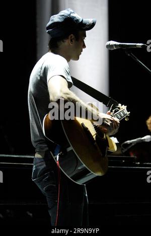 Sufjan Stevens organise un appel photo et une répétition pour les médias avant son concert au Théâtre d'État dans le cadre du Festival annuel de Sydney. Sydney, Australie. 12 janvier 2008. Banque D'Images