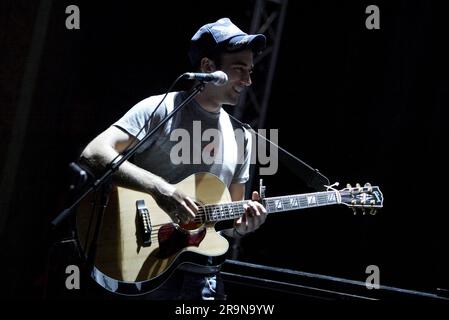 Sufjan Stevens organise un appel photo et une répétition pour les médias avant son concert au Théâtre d'État dans le cadre du Festival annuel de Sydney. Sydney, Australie. 12 janvier 2008. Banque D'Images