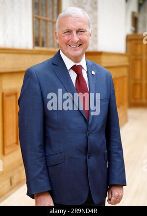 Birmingham City Cllr Ian Ward. Au moment où cette photo a été prise, il était chef du conseil municipal de Birmingham, mais a été remplacé par John Cotton en mai 2023. Ian Ward était le chef du conseil qui a aidé à organiser les Jeux du Commonwealth à la ville en 2022. Banque D'Images