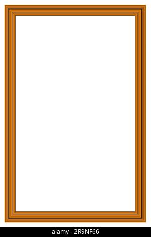 Cadre vertical pour la photo et la conception avec un format d'image de 2 à 3 sur un fond blanc. Cadre créatif composé de nombreuses lignes colorées. Banque D'Images