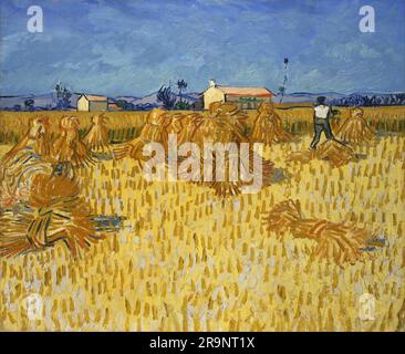 Vincent van Gogh – récolte en Provence 1888. Banque D'Images