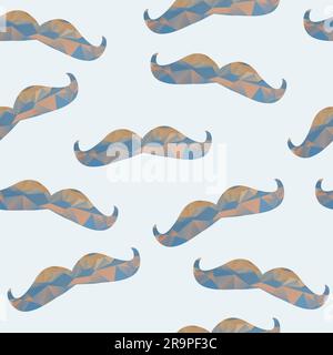 Sans coutures vectorielles avec moustaches abstraites de style boxer taille basse Illustration de Vecteur