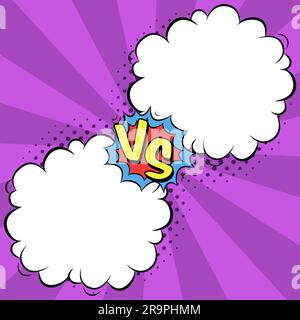 Illustration vectorielle de contre des lettres avec des bulles de parole dans le style de l'art pop comique Illustration de Vecteur