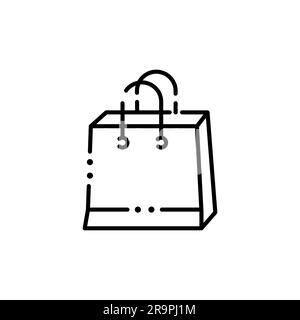 Ligne simple sac de shopping icône design vecteur Illustration de Vecteur