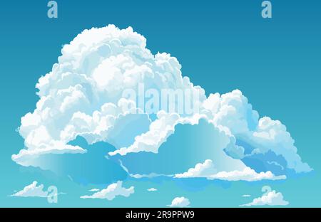Nuages vectoriels blancs sur fond bleu ciel Illustration de Vecteur