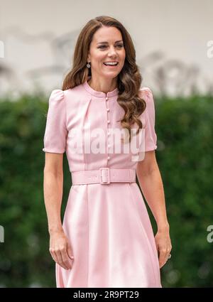 Londres, Angleterre. ROYAUME-UNI. 28 juin 2023. Catherine, princesse de Galles, ouvre officiellement le Young V&A, anciennement connu sous le nom de V&A Museum of Childhood. Credit: Anwar Hussein/Alay Live News Banque D'Images