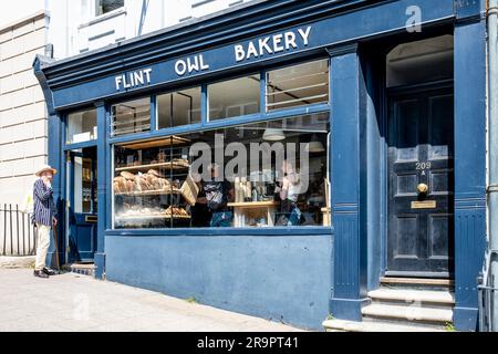 The Flint Owl Bakery, High Street, Lewes, East Sussex, Royaume-Uni. Banque D'Images