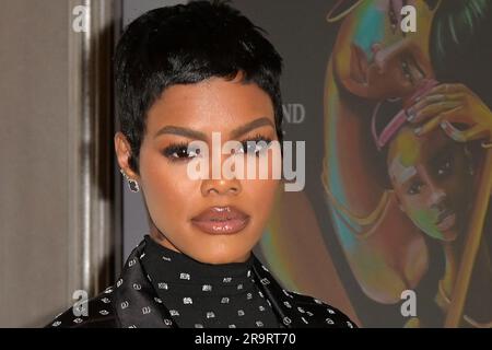 Rome, Italie. 28th juin 2023. Teyana Taylor assiste au photocall du film Un mille et un au cinéma Quattro Fontane. Crédit : SOPA Images Limited/Alamy Live News Banque D'Images