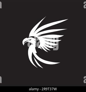 logo eagle sur une toile blanche Illustration de Vecteur