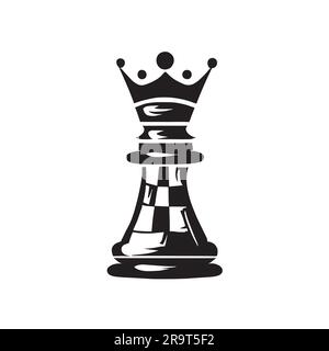 illustration du logo chess king sur fond blanc. Icône noire du roi des échecs. Illustration simple de l'icône vectorielle du roi des échecs pour le web Illustration de Vecteur